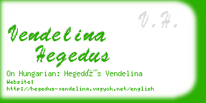vendelina hegedus business card